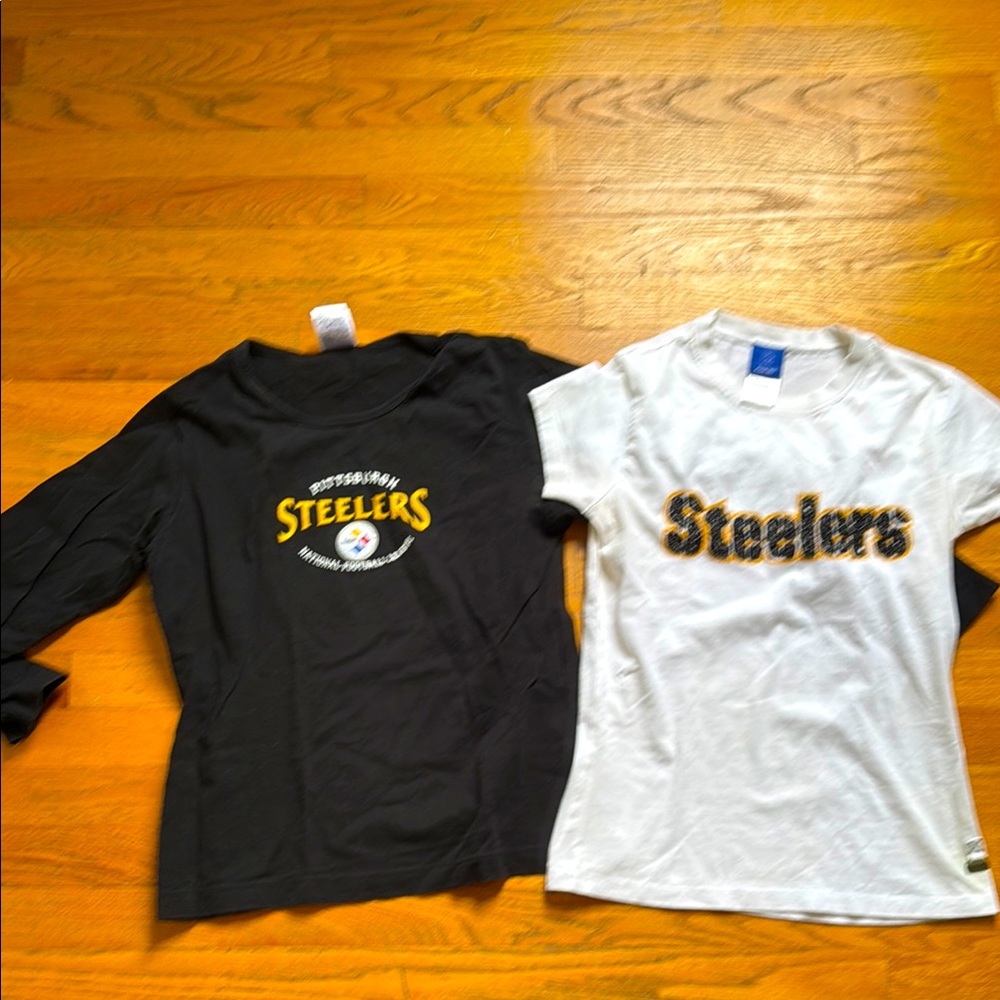 Steelers NFL Shirts - Black and White-beaded detail!!